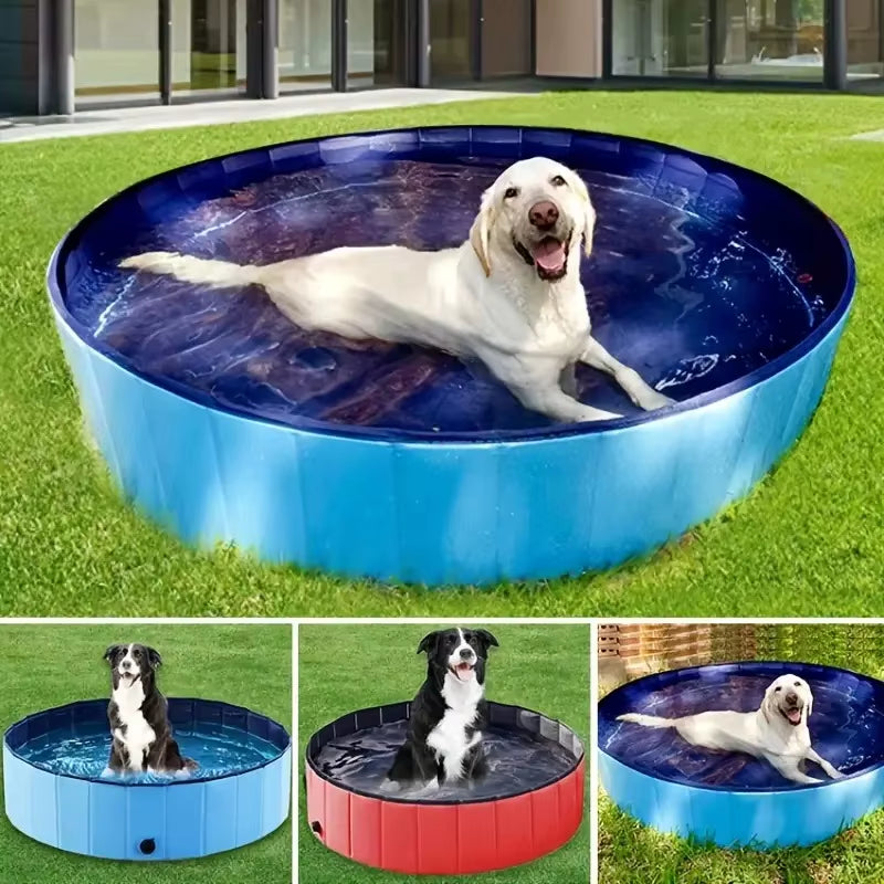 1Pcs Foldable Pet Bathtub, Durable PVC Swimming Pool for Dog,Portable Pool Non-Slip,For Large and Medium-Sized Dogs